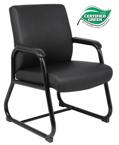 Boss Heavy Duty 300 Lb Capacity Black Guest Chair