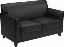 HERCULES Diplomat Series Black LeatherSoft Loveseat