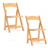 HERCULES Natural Wood Folding Chair, each sold separately
