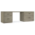 Hooker Furniture Home Office Linville Falls 96" Desk with Small File and Lateral File