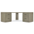 Hooker Furniture Home Office Linville Falls Corner Combo with 2 Small Files