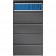 Lorell Telescoping Suspension 36" Lateral File Cabinet Charcoal LLR60443