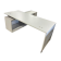 Preowned Allsteel L-Desk w/ Drop Down Return - White