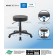 The DOT stool, Black Antimicrobial Vinyl 