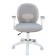 Boss Grey Mesh, Flip Arm, Task Chair, White Frame
