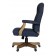 BOSS Executive Denim Blue Commercial Grade Linen Chair With Driftwood Finish Frame