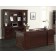 Townsend Collection Executive Office Desk-Credenza-Hutch Set