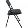 Advantage Black Padded Metal Folding Chair - Black Fabric Seat