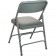 Advantage Grey Padded Metal Folding Chair - Grey Fabric Seat