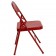 HERCULES Series Triple Braced & Double Hinged Red Metal Folding Chair
