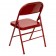 HERCULES Series Triple Braced & Double Hinged Red Metal Folding Chair
