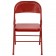 HERCULES Series Triple Braced & Double Hinged Red Metal Folding Chair