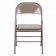TRIPLE BRACED & DOUBLE HINGED BEIGE METAL FOLDING CHAIR