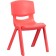 Red 15.5" Seat Height Plastic Stackable School Chairs