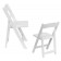 HERCULES White Wood Folding Chair