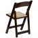 HERCULES Series Fruitwood Wood Folding Chair with Vinyl Padded Seat
