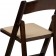 HERCULES Series Fruitwood Wood Folding Chair with Vinyl Padded Seat