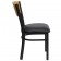 HERCULES Series Black Circle Back Metal Restaurant Chair - Natural Wood Back, Black Vinyl Seat