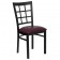 HERCULES Series Black Window Back Metal Restaurant Chair - Burgundy Vinyl Seat